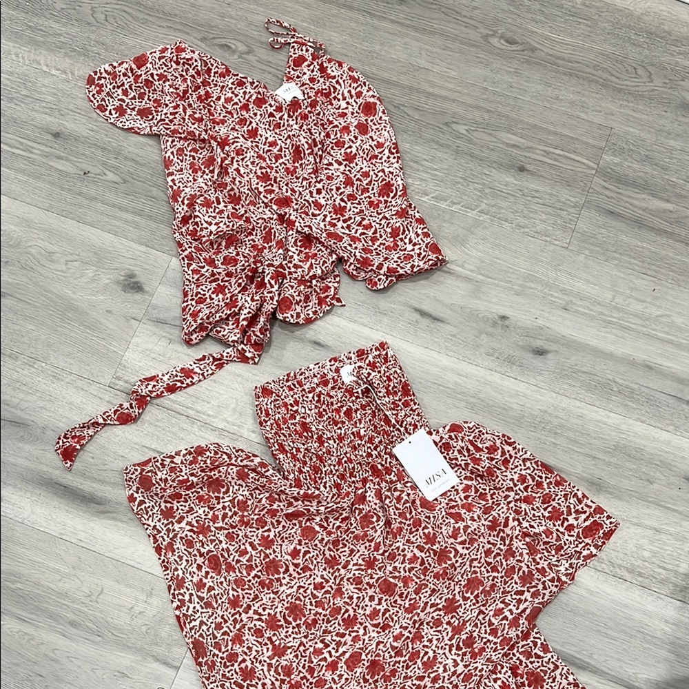 MISA Los Angeles Set top and skirt set floral - Picture 2 of 6